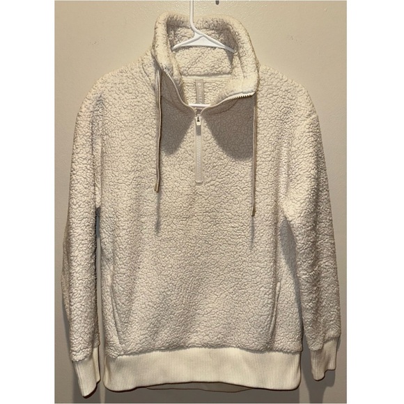 Athleta Talus‎ Sherpa Half Zip Natural Size XS - Picture 1 of 8